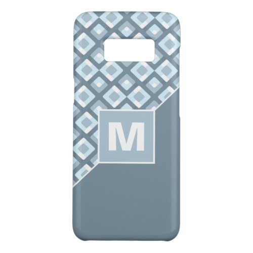 Custom Gray Slate Blue Rounded Square Art Pattern Case_Mate Samsung Galaxy S8 Case