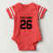 Custom gray sports football jersey baby bodysuits