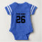 Custom gray sports football jersey baby bodysuits