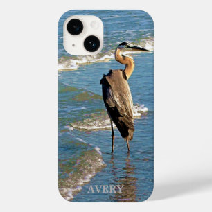 Custom Great Blue Heron Florida Gulf Waters Name Case-Mate iPhone 14 Case