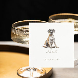 Custom Great Dane Pet Wedding Napkins