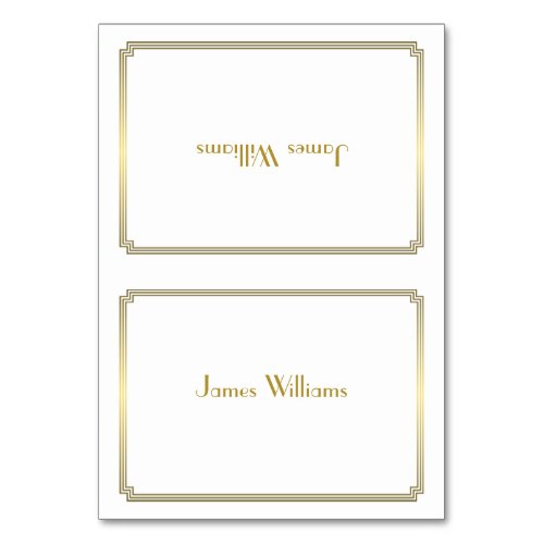 Custom Great Gatsby Art Deco White Place Cards