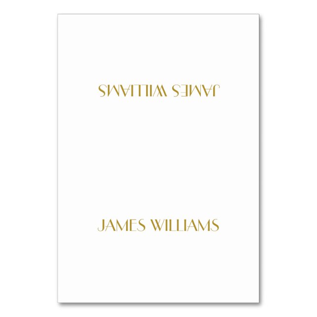 Custom Great Gatsby Gold Art Deco Place Card (Front)