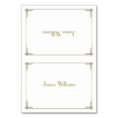 Custom Great Gatsby Gold Art Deco Place Cards