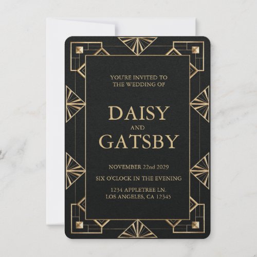 Custom Great Gatsby Save the Date Invitation
