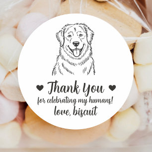 Custom Great Pyrenees Dog Wedding Favor Stickers