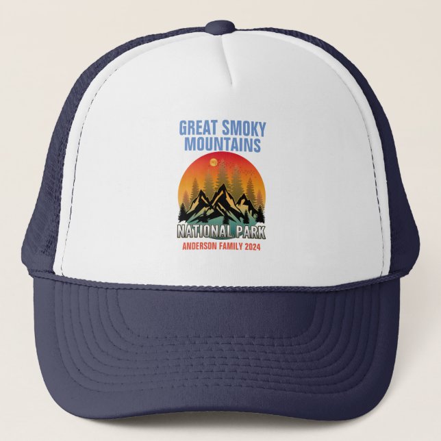 Custom Great Smoky Mountains National Park  Trucker Hat (Front)