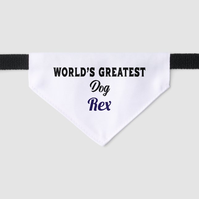 Custom Greatest Dog  Pet Bandana Collar (Front)