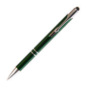 Custom Green Aluminum Ball Point Pen w/Stylus (Front)