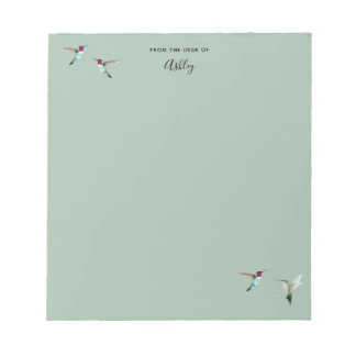 Custom Green Anna's Hummingbirds Notepad