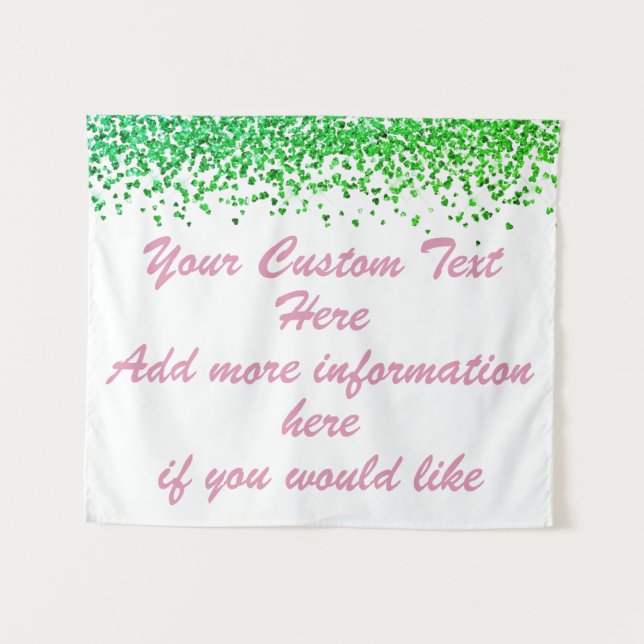 Custom Green Backdrop Anniversary Party Photo Prop (Front (Horizontal))