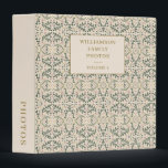 Custom Green Botanical Vintage Family Photo Album 3 Ring Binder<br><div class="desc">This photo album features a timeless botanical pattern with soft green and blush tones and a personalized family name on the cover. Designed for organizing family photos, this style feels calm, traditional, and suitable for long-term keepsakes. Ideal for family memories, annual photo collections, and milestone albums displayed on shelves or...</div>
