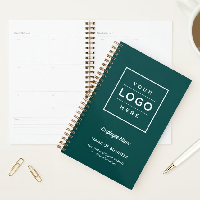 Custom Green Business Logo and Employee Name Planner (Creator Uploaded)