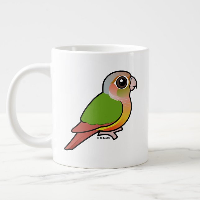 Custom Green-cheeked Conure Jumbo Mug (Left)