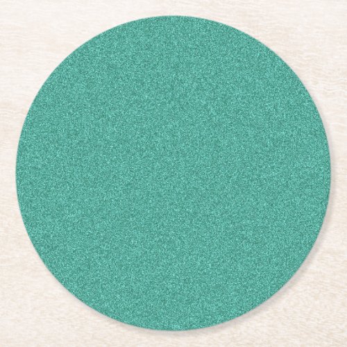 Custom Green Color Elegant Blank Template Round Paper Coaster