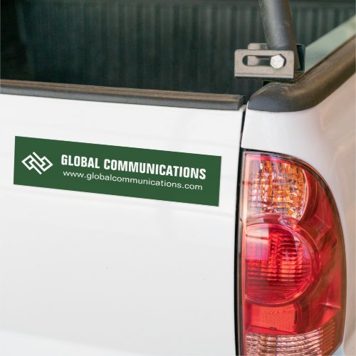 Custom Green Computer Company Cyber Symbol Bumper Sticker