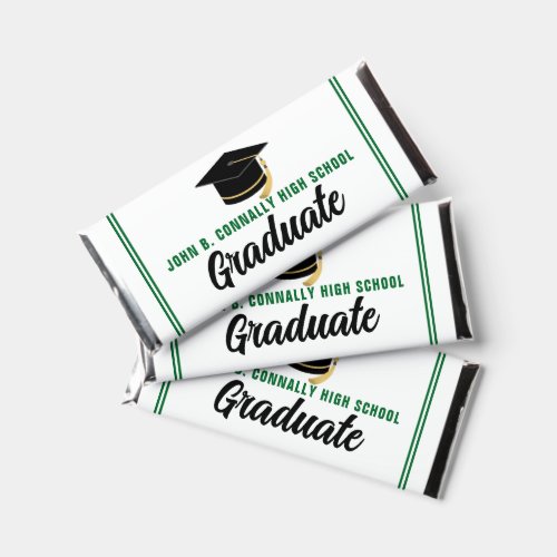 Custom Green Congratulations Graduation Party Hershey Bar Favors