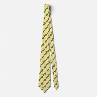 Custom Green Dinosaur Pattern Neck Ties