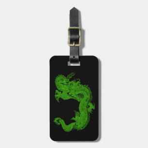 Custom Green Dragon Herensuge Luggage Tag