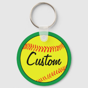 Handcrafted Softball Mom Key Chain Wristlet NEW