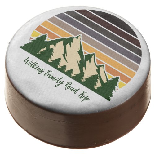Custom Green Forest Mountain Nature Party Chocolate Covered Oreo
