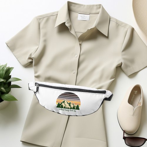 Custom Green Forest Mountain Road Trip Fanny Pack