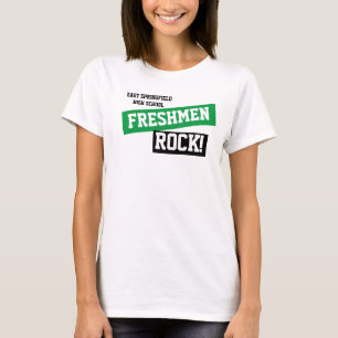 Custom Green Freshman High School Class  T-Shirt