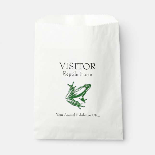 Custom Green Frog Favor Bag (Front)
