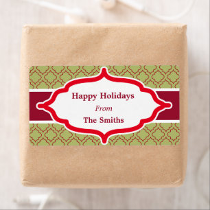 Custom Green Holiday Labels