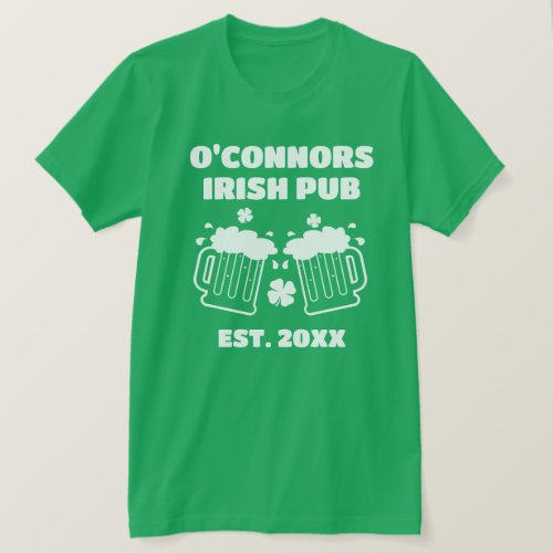 Custom green Irish Pub tshirt for St Patricks Day