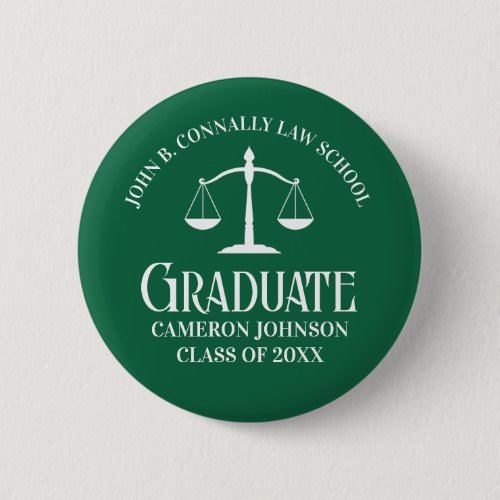 Custom Green Law School Graduation Keepsake