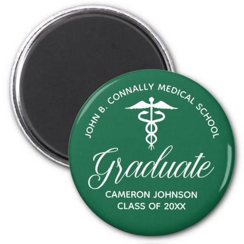 Custom Green Medical School Graduation Party Magnet