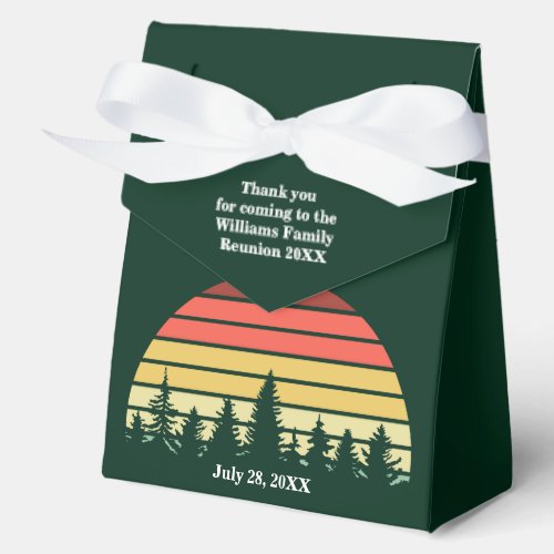 Custom Green Outdoor Family Reunion Party Favor Boxes