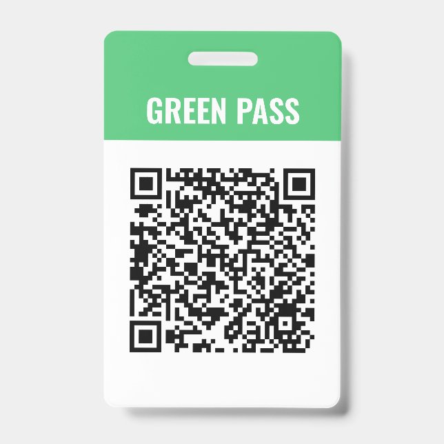 Custom Green Pass Covid Safe Ticket PVC Badge Card (Front)