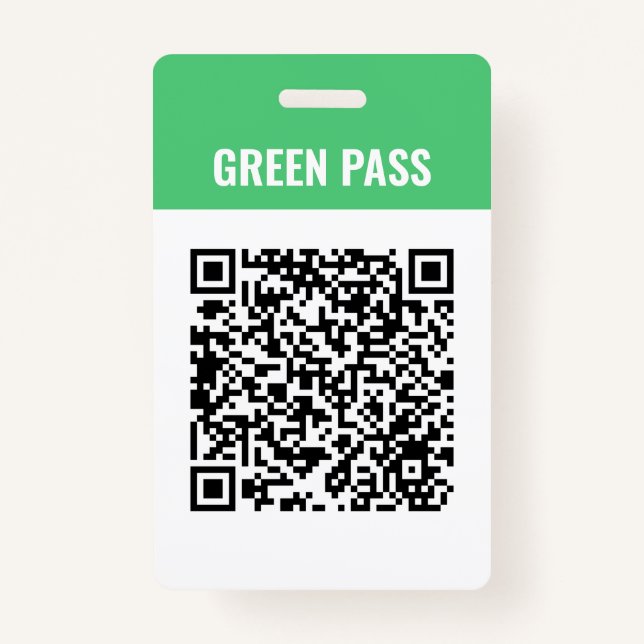 Custom Green Pass Covid Safe Ticket PVC Badge Card (Front)