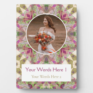 Custom Green Pink Purple Star Wedding Anniversary Plaque