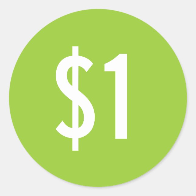 Custom Green Price Sticker (Front)