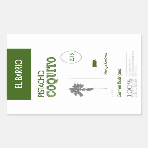 Custom Green Puerto Rican Coquito Rectangular Sticker
