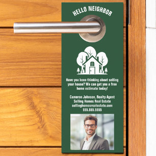 Custom Green Real Estate Company Home Marketing Door Hanger