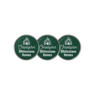 Custom Green Real Estate Company House Realtor Golf Ball Marker