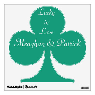 Custom Green Shamrock Wedding Wall/Floor Decal