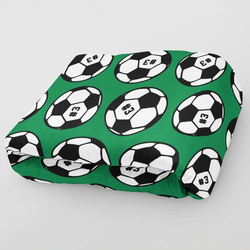 Custom Green Soccer Ball Pattern Fleece Blanket