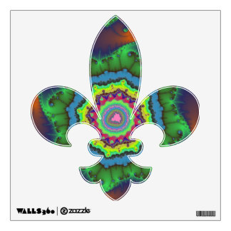 Custom Green Sunset Pinwheel Fleur De Lis Decal