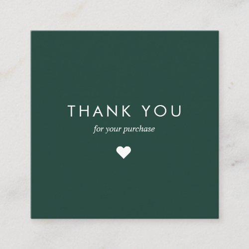Custom Green Typography Business QR Code Thank You Discount Card