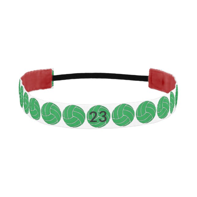 Custom Green Volleyball Headband (Front)