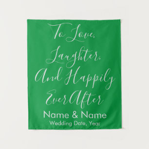 Custom Green Wedding Backdrop for Reception Idea