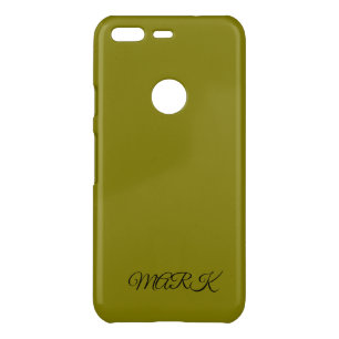 Custom Green-Yellow Phone Case with Personalized N