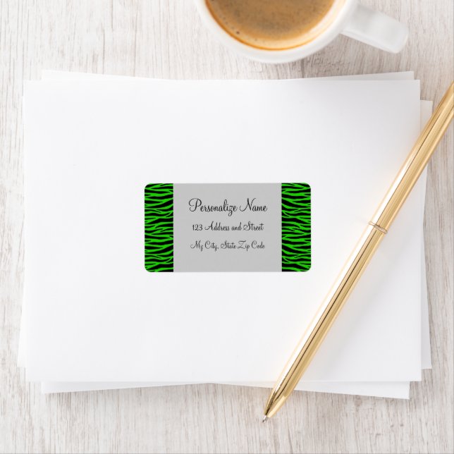 Custom Green Zebra Label (Insitu)