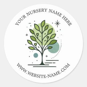 Custom Greenleaf Nursery Branding  Classic Round Sticker