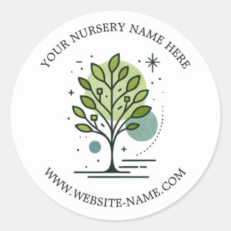 Custom Greenleaf Nursery Branding  Classic Round Sticker